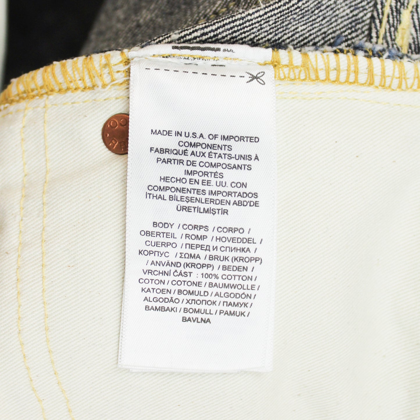 RRL Limited Edition Raw Selvedge Denim High Slim Jeans