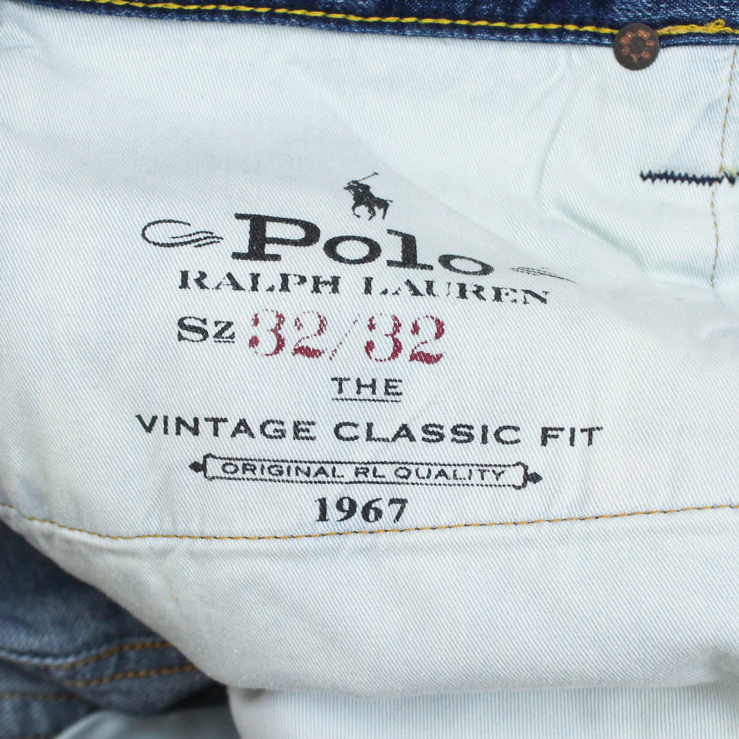 Polo Ralph Lauren Paint Splattered Denim Vintage Classic Fit Jeans