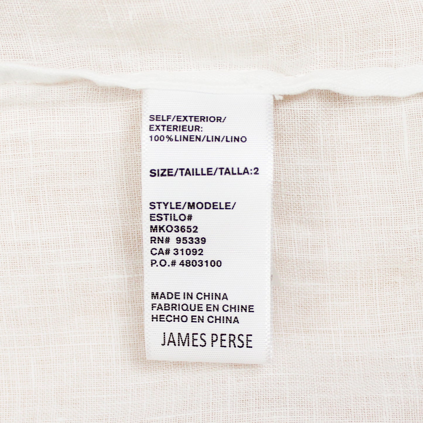 James Perse Linen Button-Up Shirt