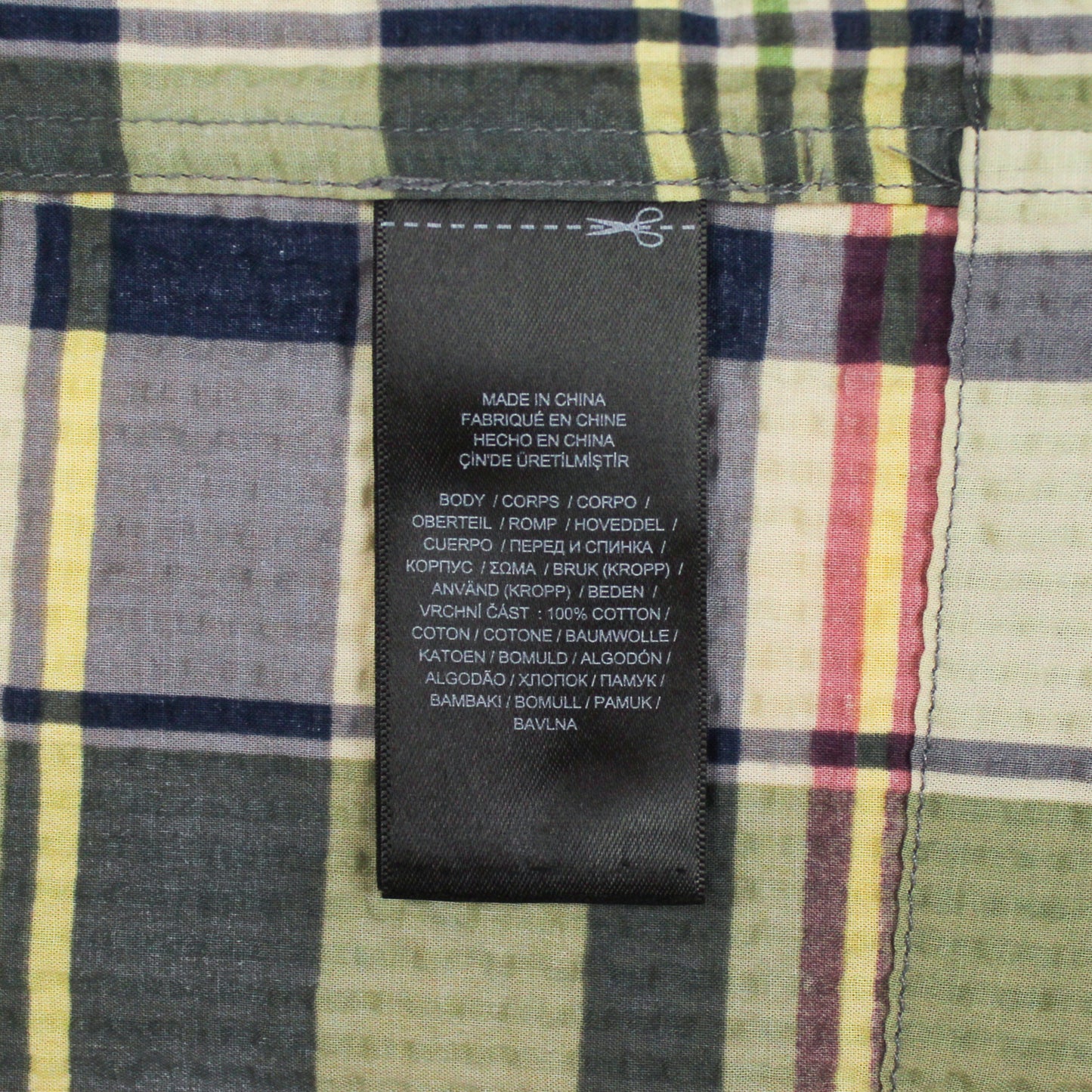 RRL Plaid Seersucker Camp Shirt