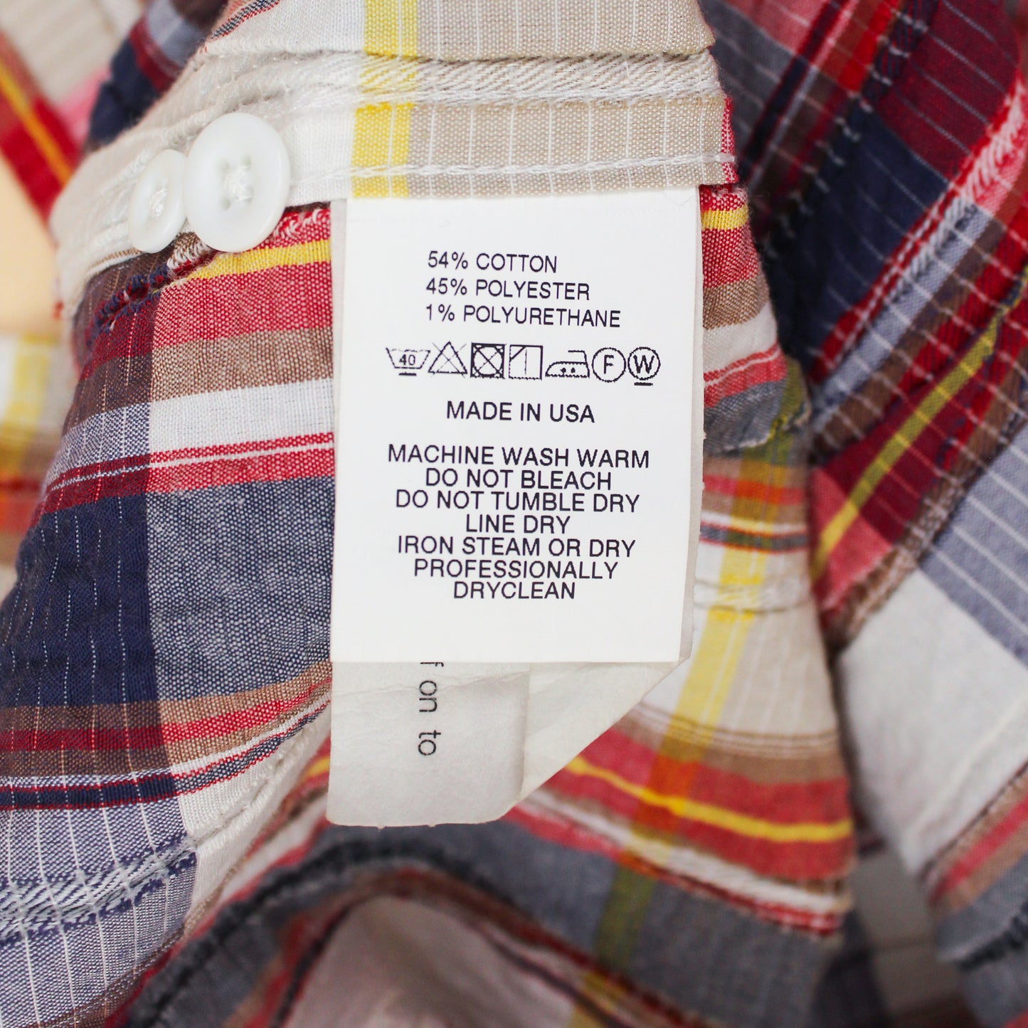 Engineered Garments Plaid Crinkled Fabric Short Sleeve Camp Shirt