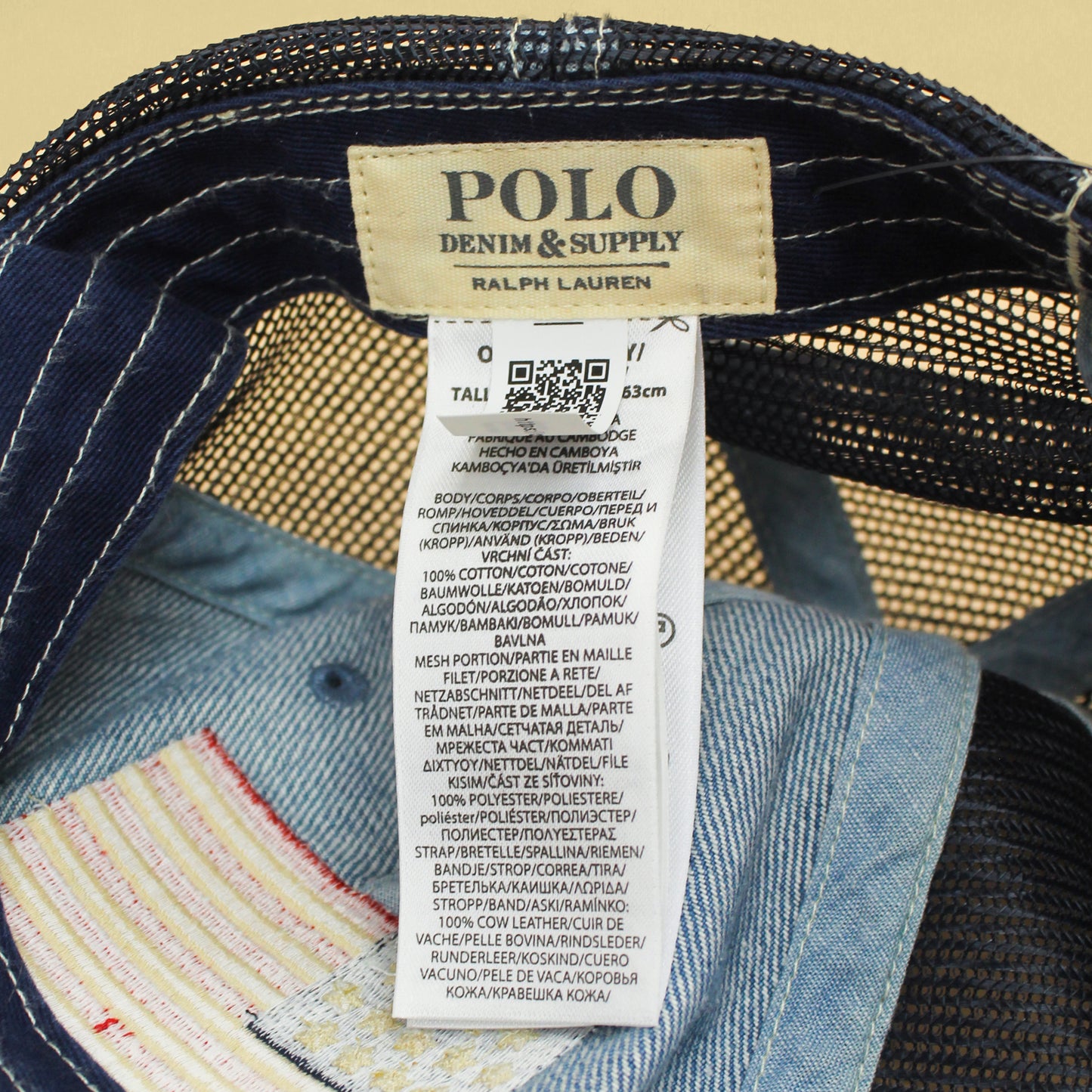 Polo Ralph Lauren Flag Embroidered Denim Trucker Hat