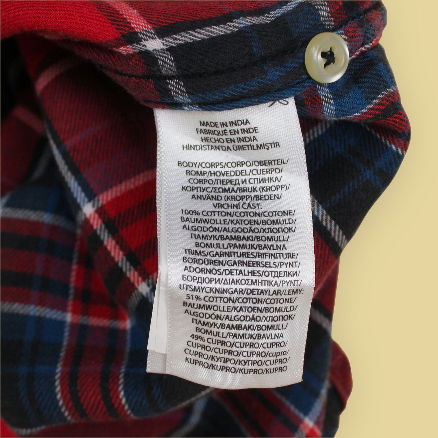 Polo Country Plaid Double Layer Gauze Flannel Pearl Snap Western Shirt