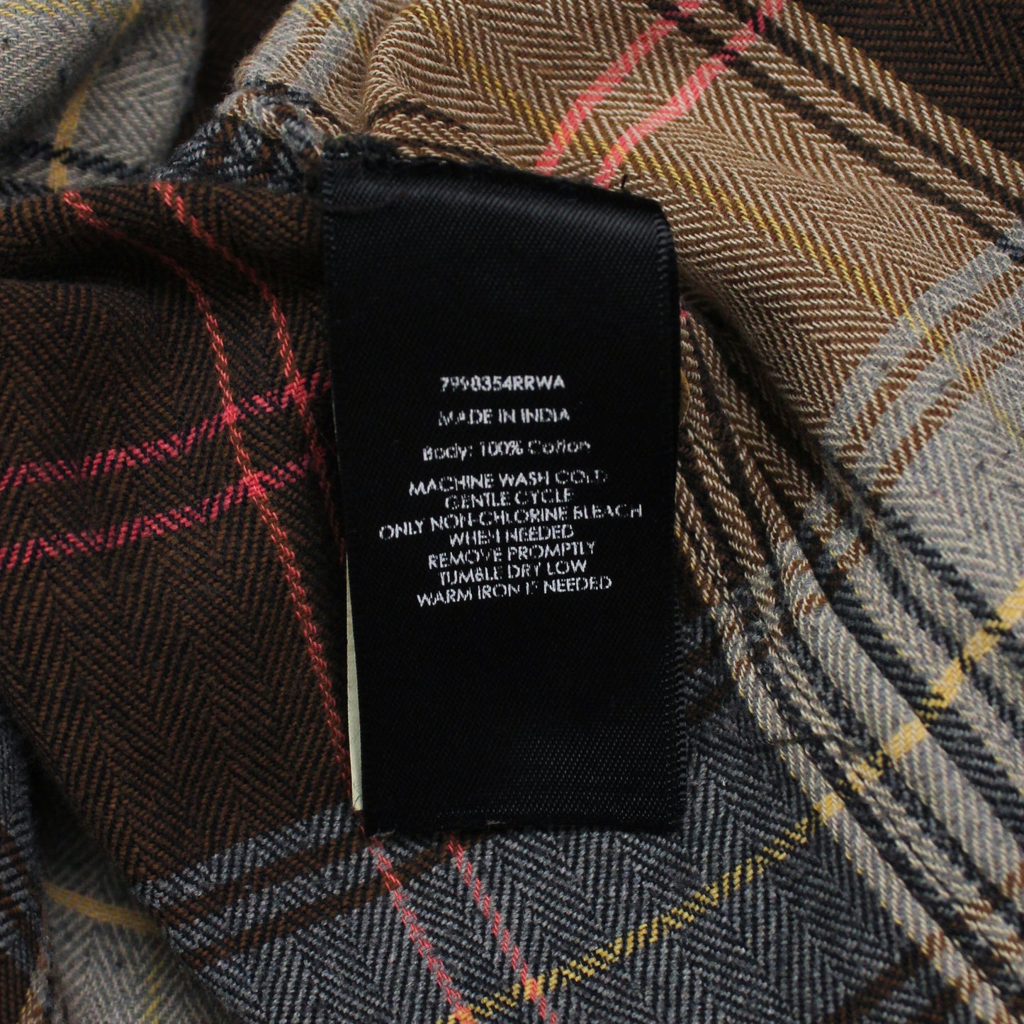 Double RL Plaid Herringbone Twill Cotton Flannel Work Shirt