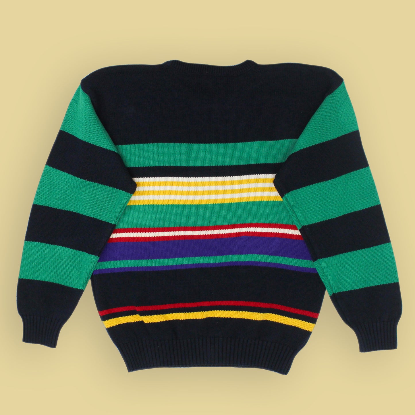 Jantzen Variegated Stripe Cotton Crewneck Sweater