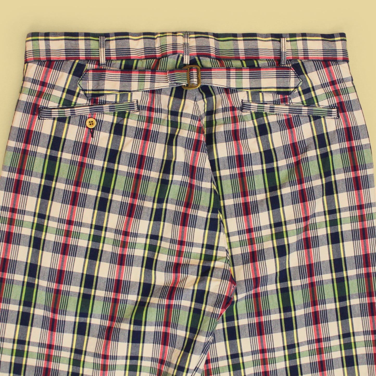 Polo Ralph Lauren Plaid Cotton Buckle Back Pants