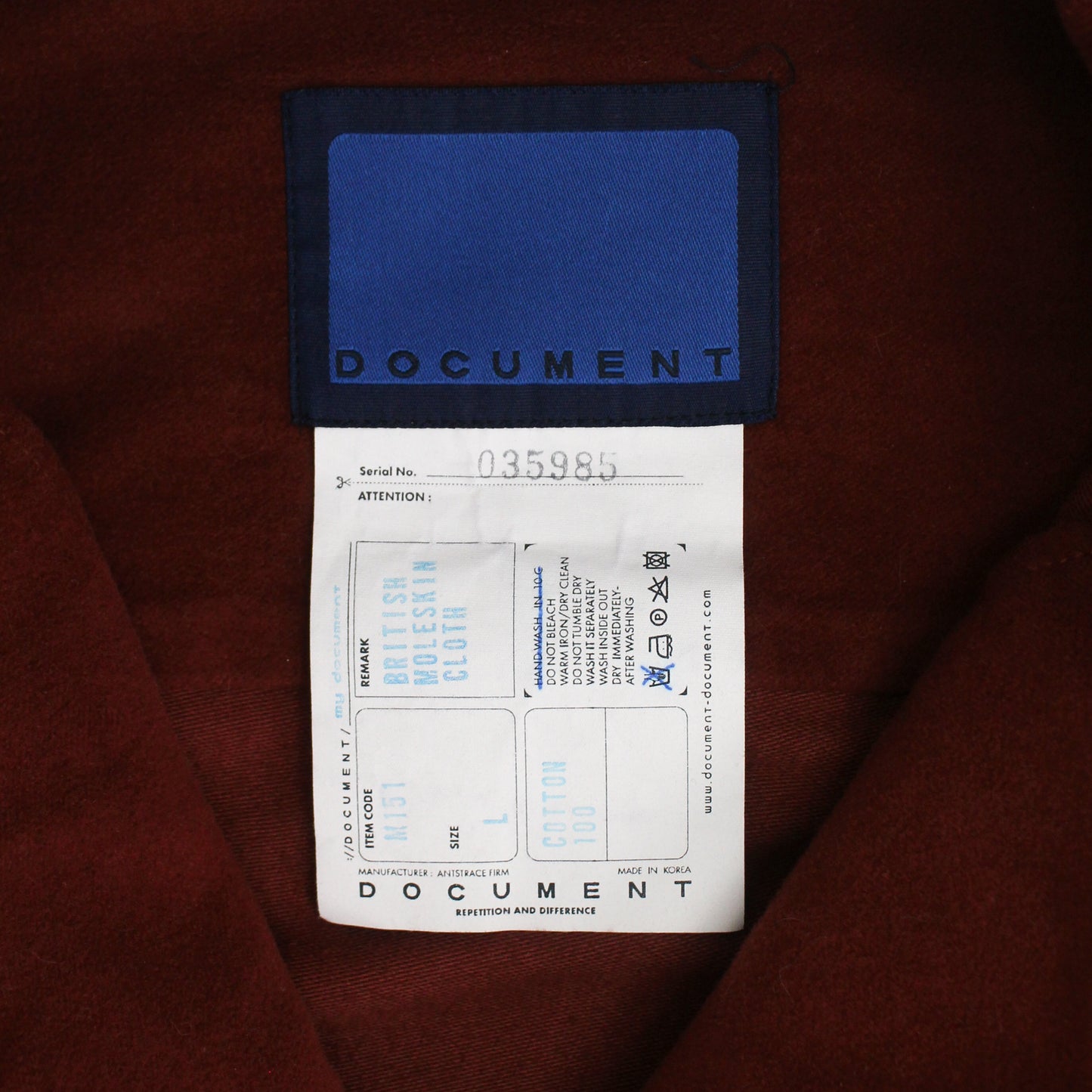 Document Moleskin Field Shirting Jacket