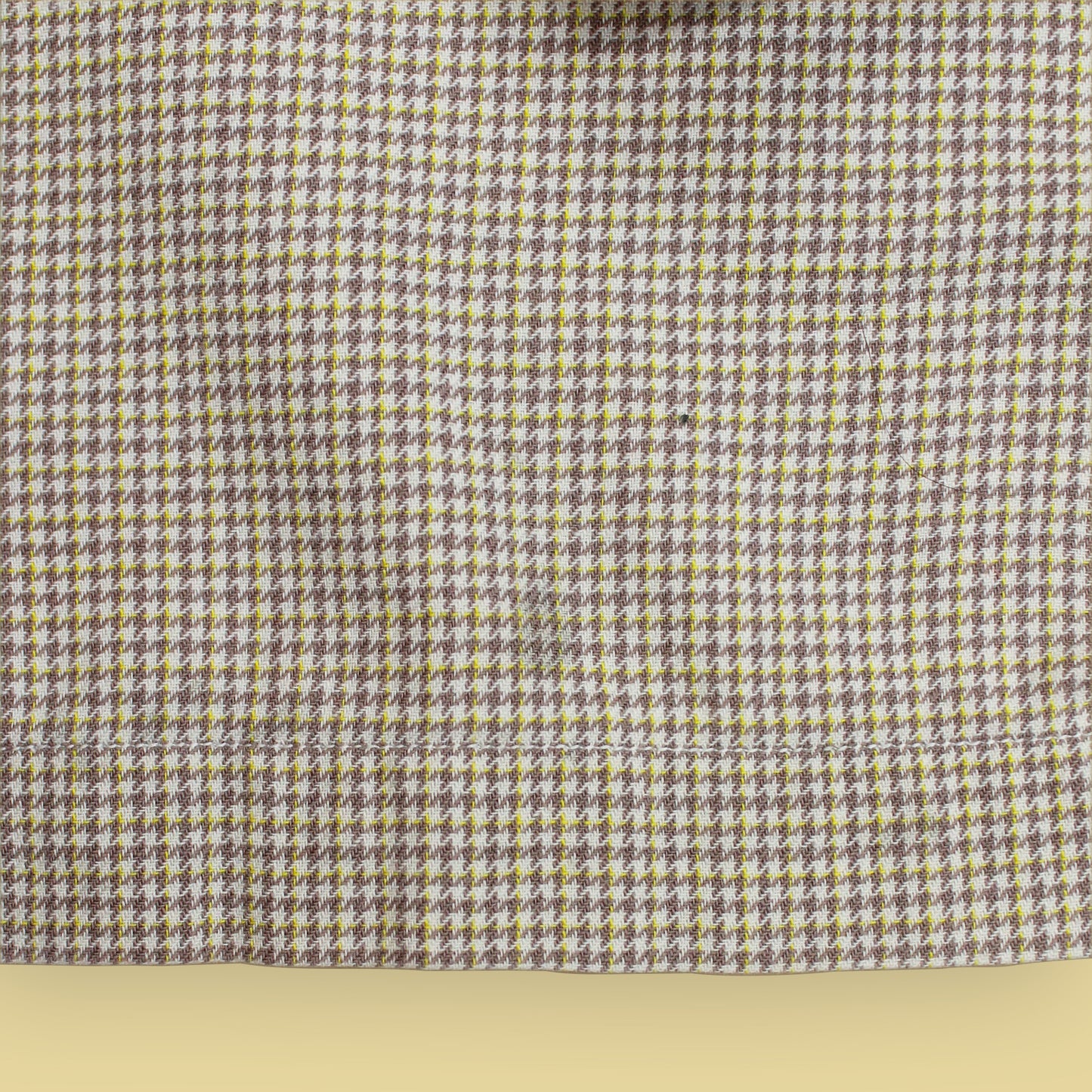 Double RL Houndstooth Check Cotton Loop Collar Shirt