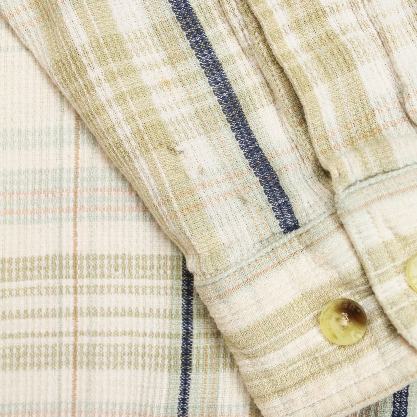 Vintage L.L. Bean Plaid Textured Cotton Work Shirt