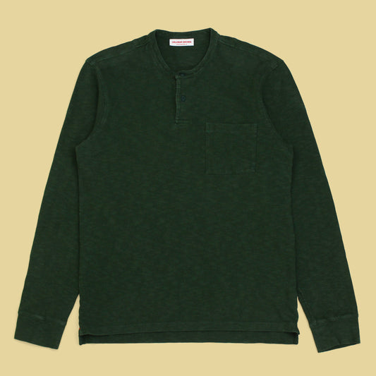 Orlebar Brown Slub Jersey Cotton Henley Shirt