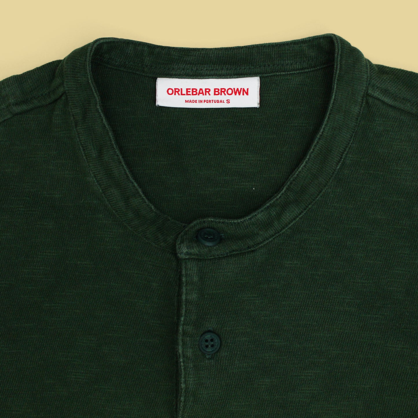 Orlebar Brown Slub Jersey Cotton Henley Shirt