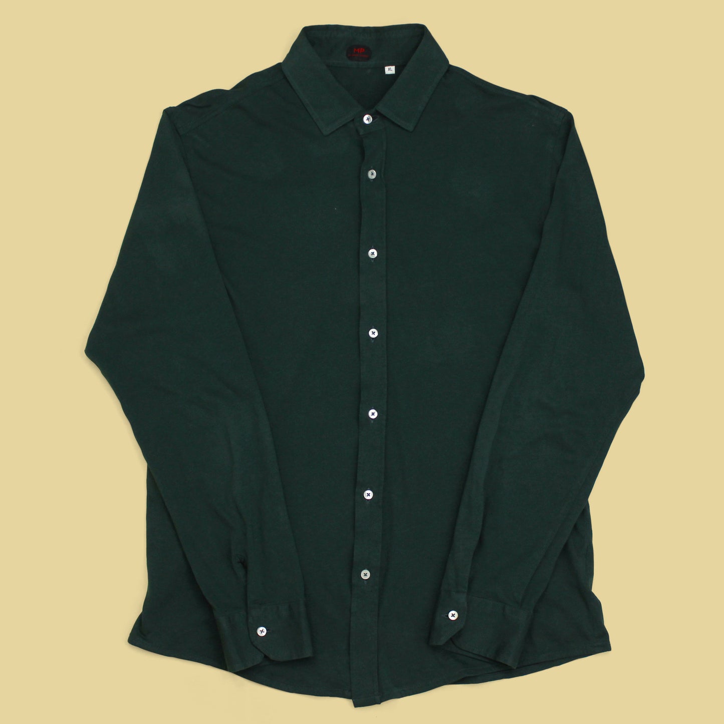 Massimo Piombo Cotton Jersey Button-Up Shirt
