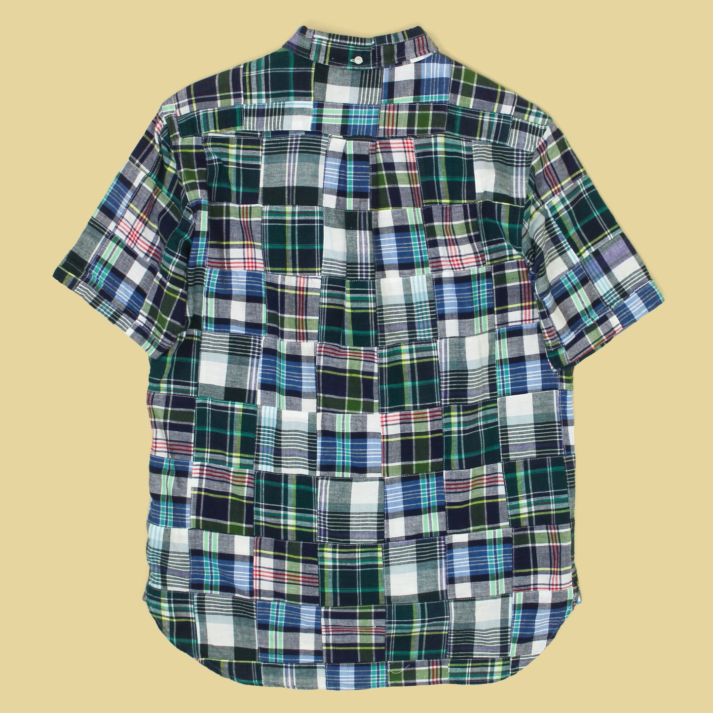 Beams Plus Patchwork Madras Button-Down Popover Shirt