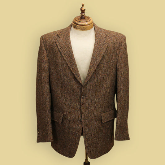 J. Press Wool Herringbone Harris Tweed Sport Coat