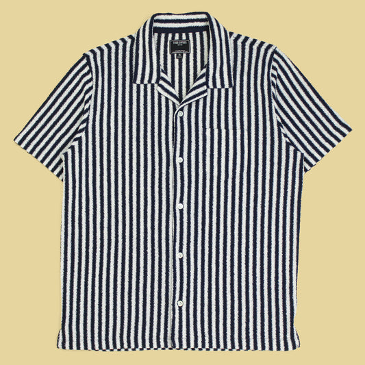 Todd Snyder Striped Cotton Blend Knit Cabana Shirt