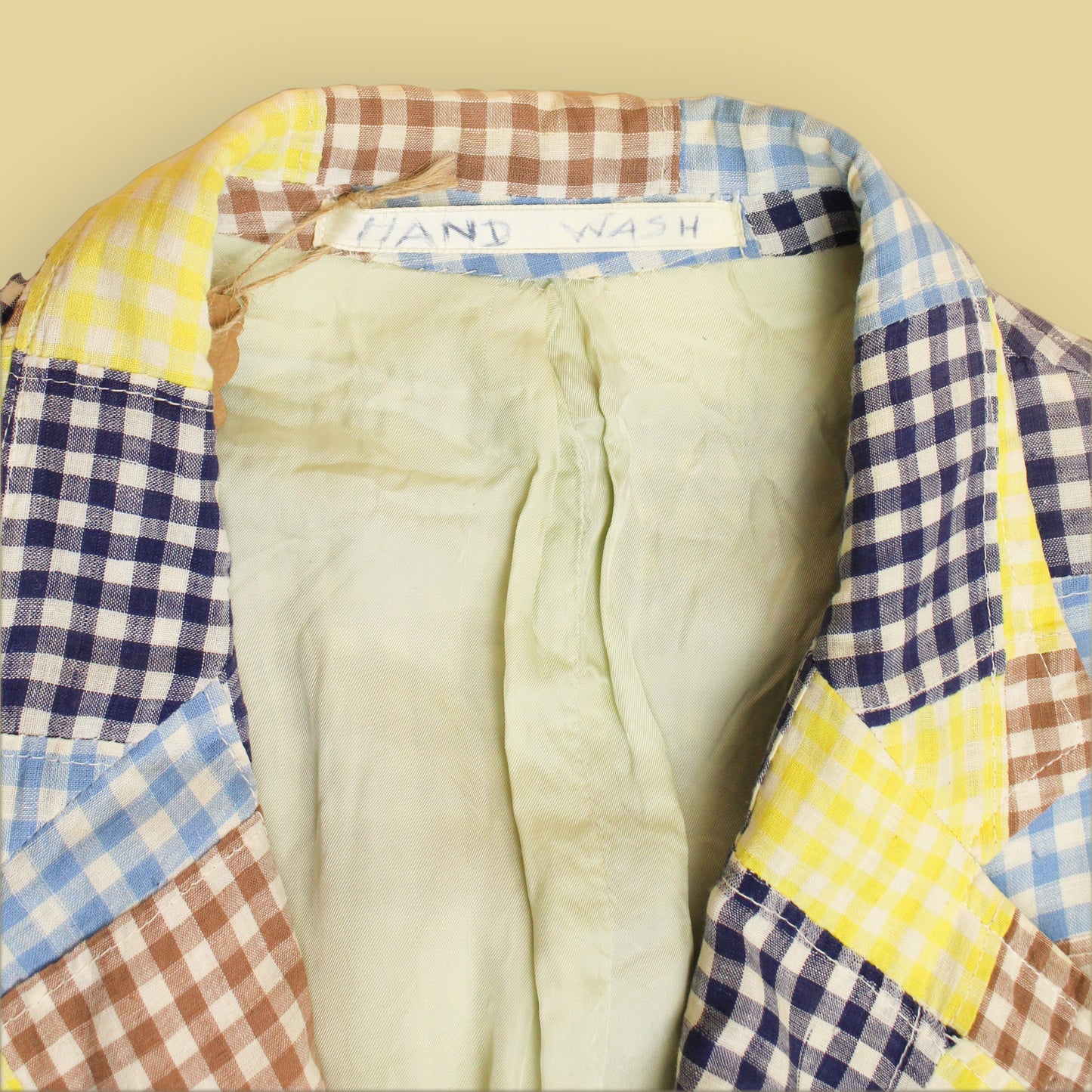Vintage Patchwork Gingham Madras Sport Coat