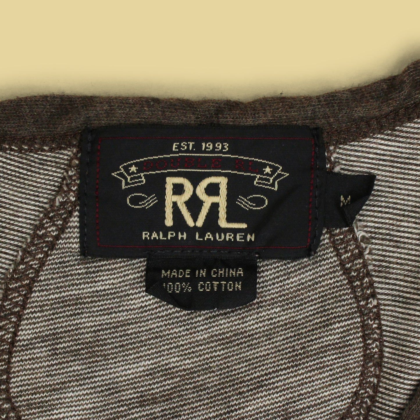 Double RL Cotton Henley Ringer T-Shirt