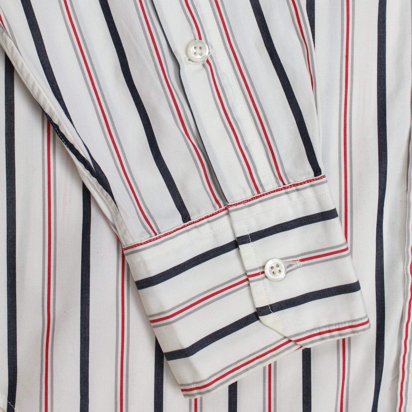 Thom Browne Striped Cotton Grosgrain Placket Button-Down Shirt