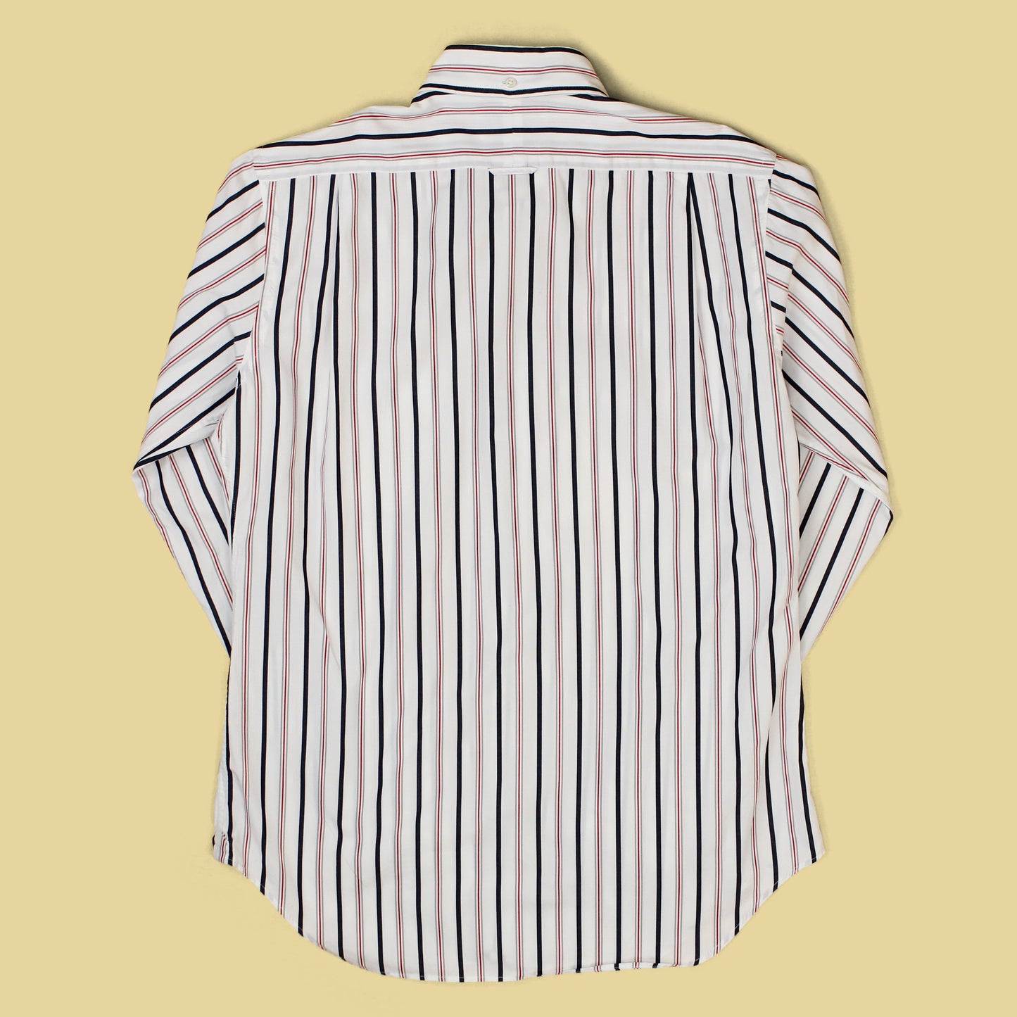 Thom Browne Striped Cotton Grosgrain Placket Button-Down Shirt