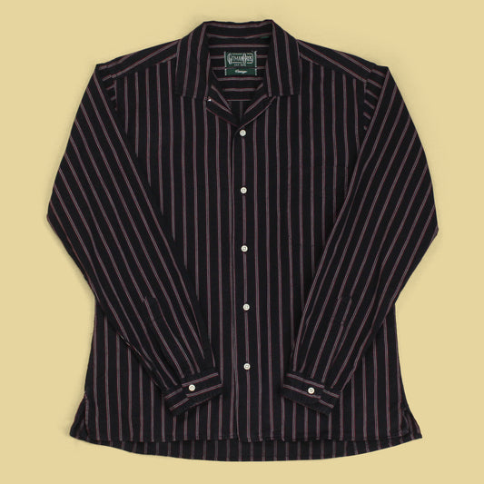 Gitman Vintage Striped Cotton Loop Collar Shirt
