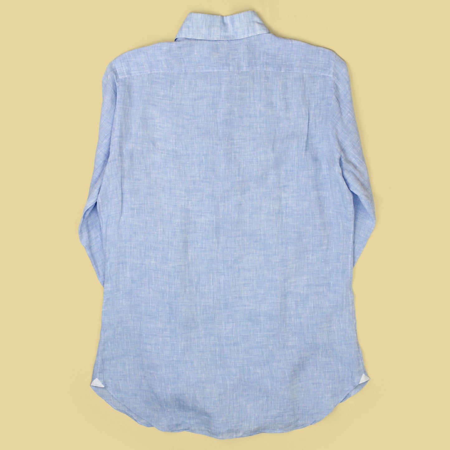 Finamore Napoli Linen Cutaway Collar Button-Up Shirt