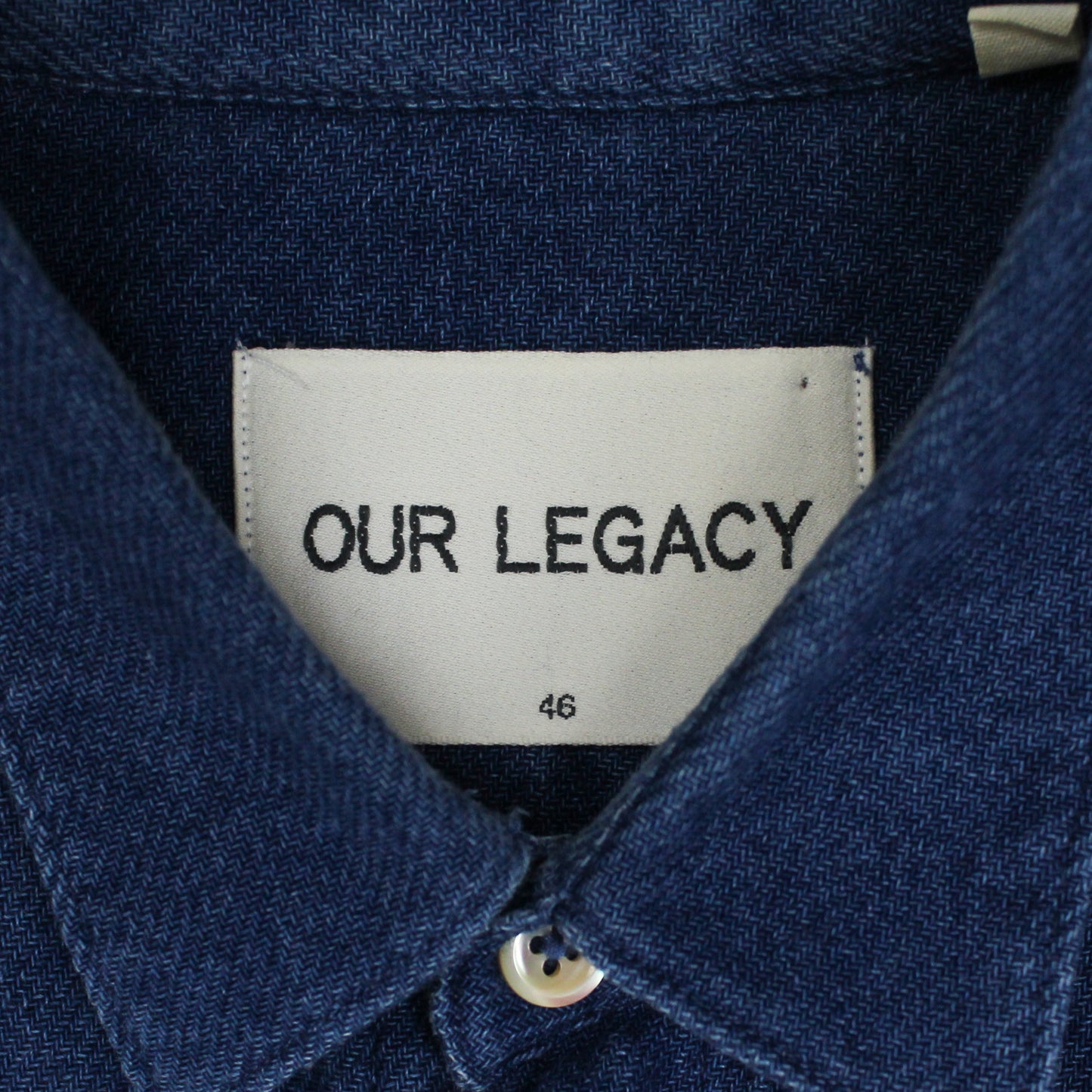 Our Legacy Indigo-Dyed Cotton Flannel Shirt