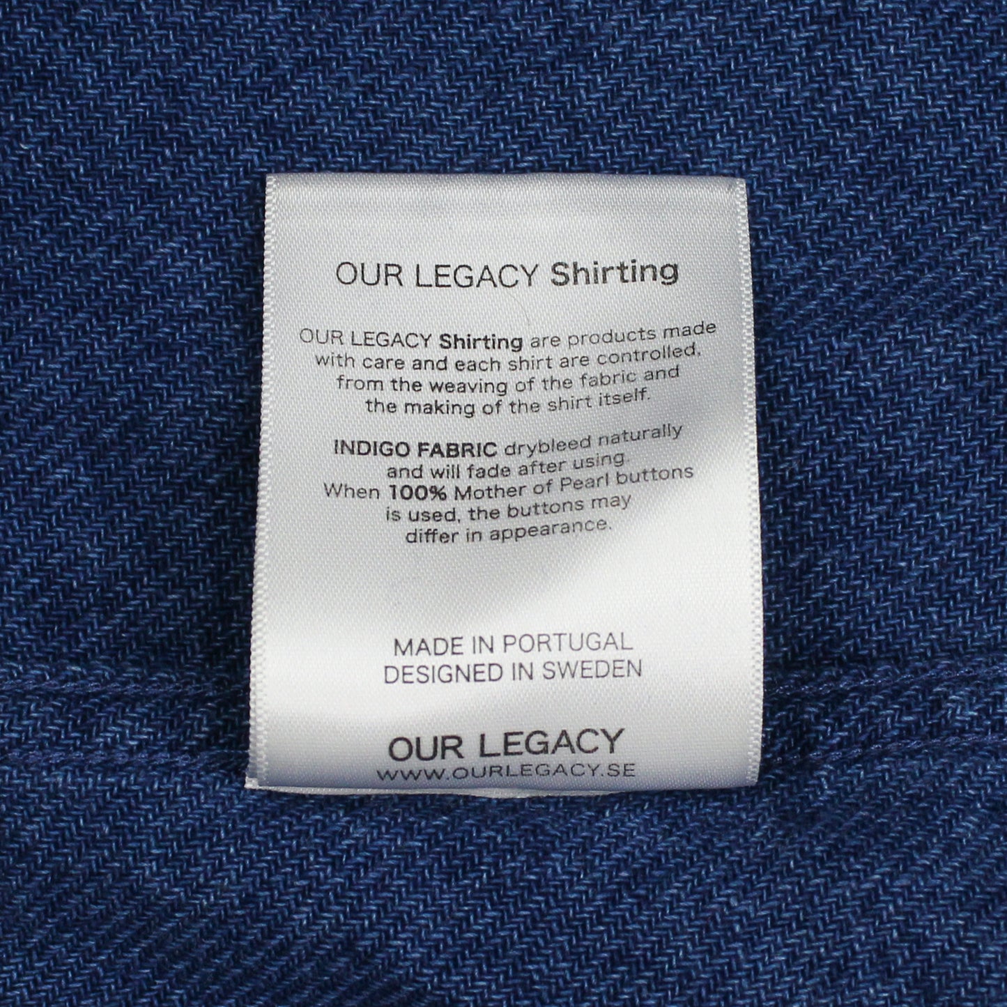 Our Legacy Indigo-Dyed Cotton Flannel Shirt