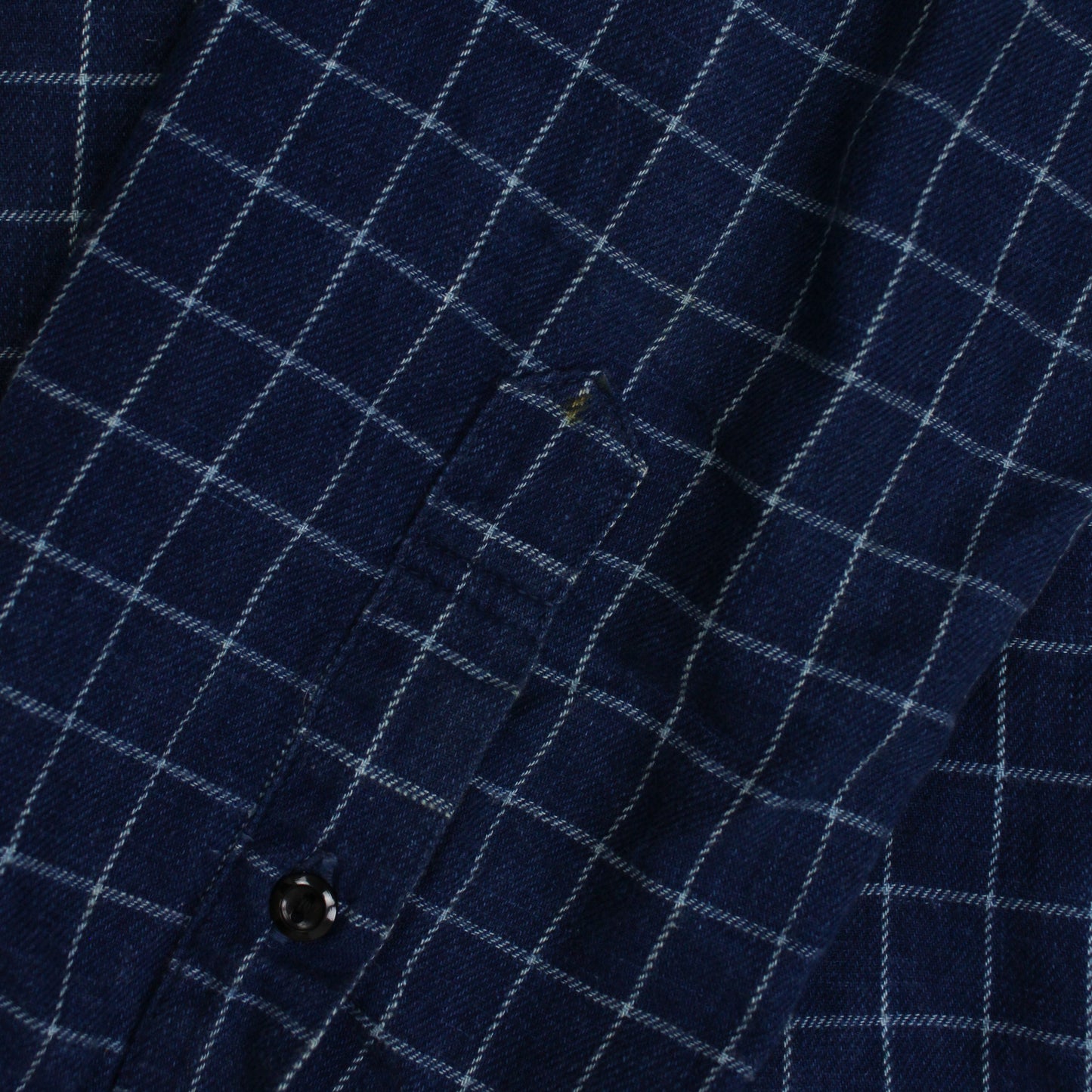 Omingod Indigo Check Cotton Flannel Work Shirt