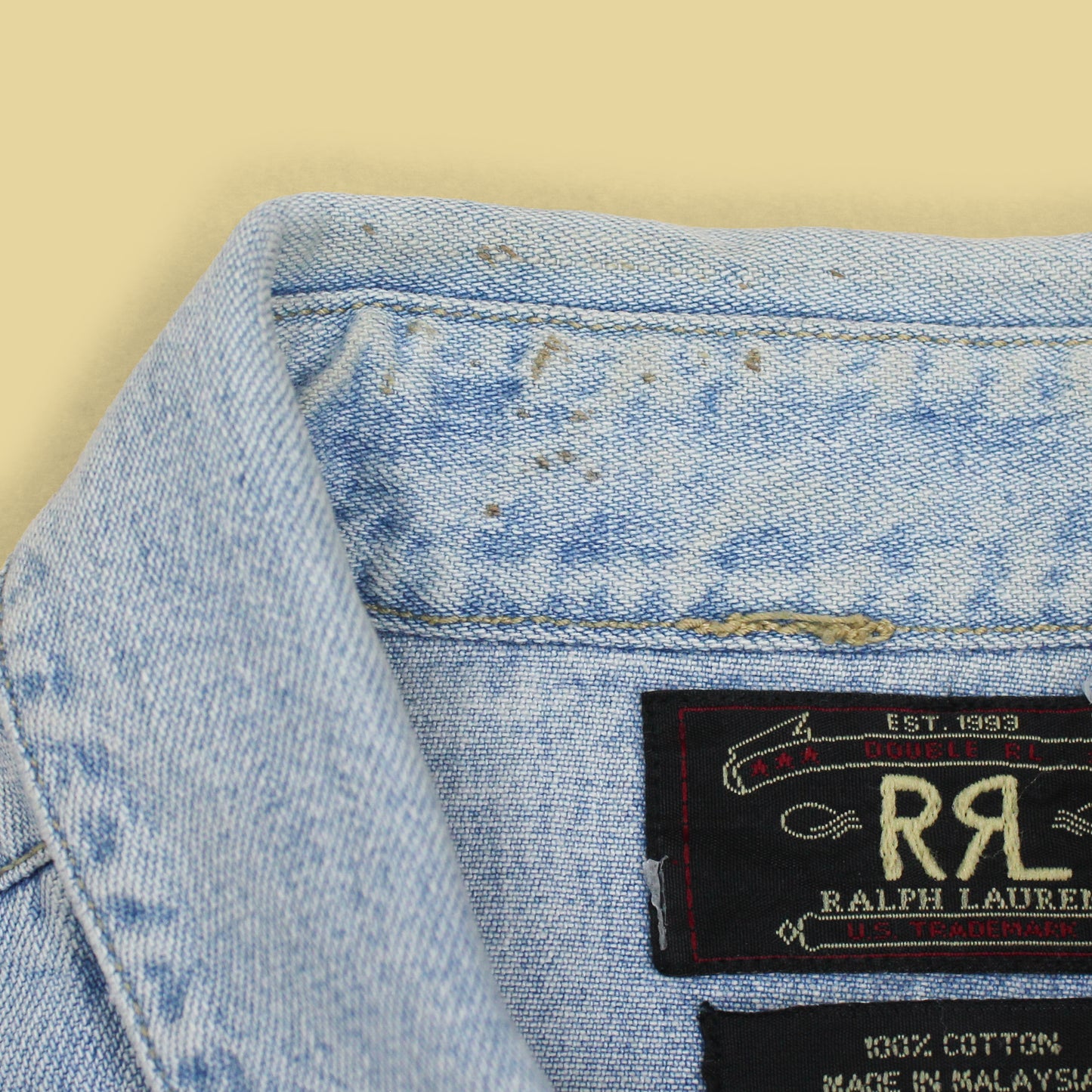 Double RL Stonewash Denim Western Shirt