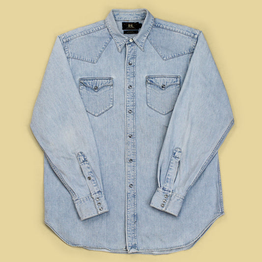 Double RL Stonewash Denim Western Shirt