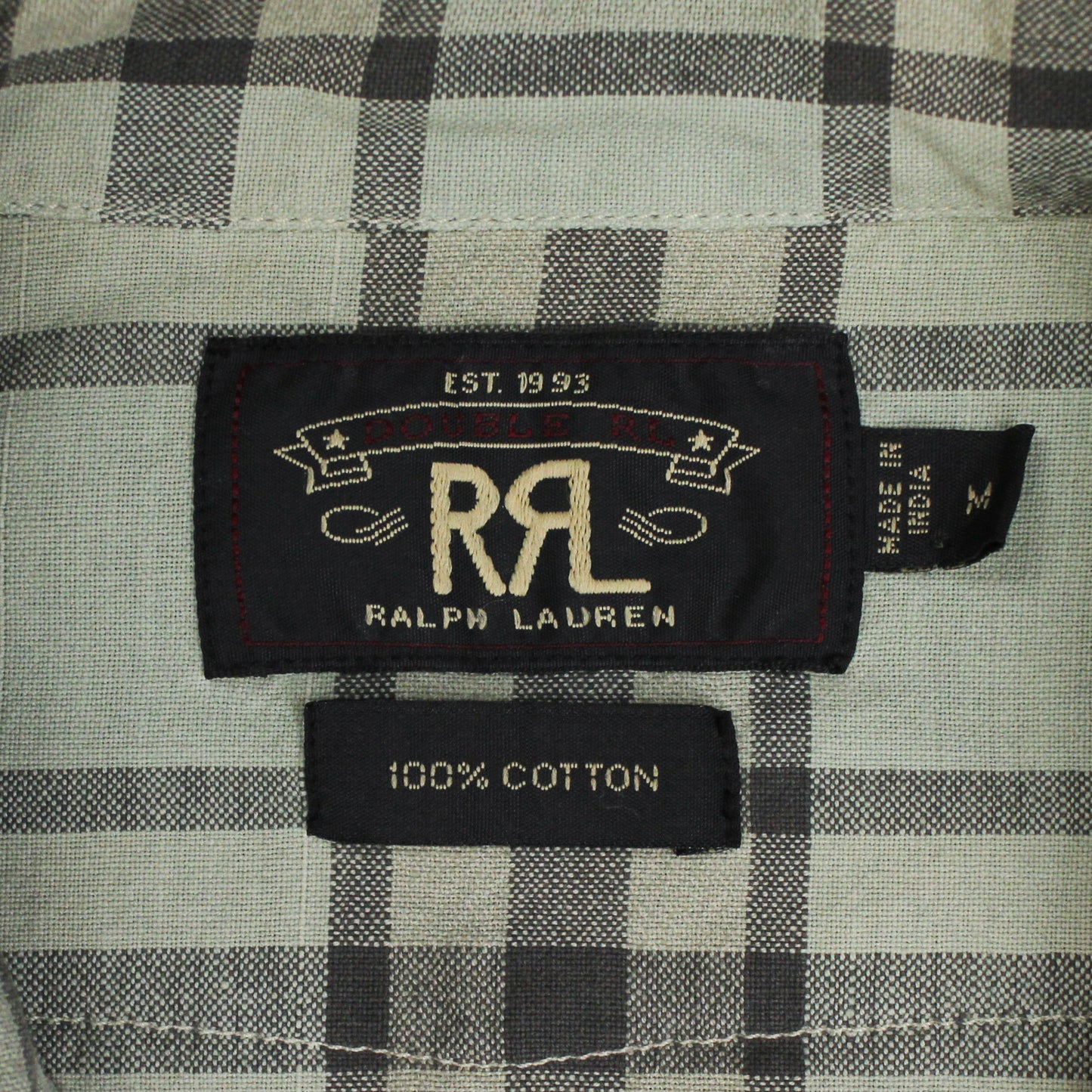 Double RL Plaid Cotton Popover Work Shirt