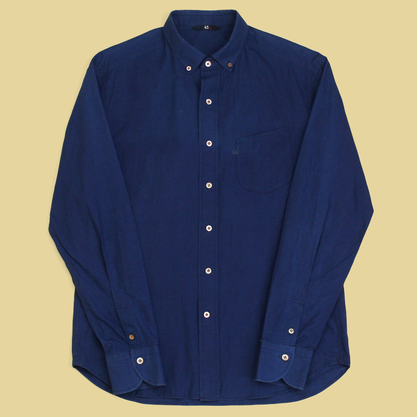 45R Indigo-Dyed Cotton Button-Down Shirt