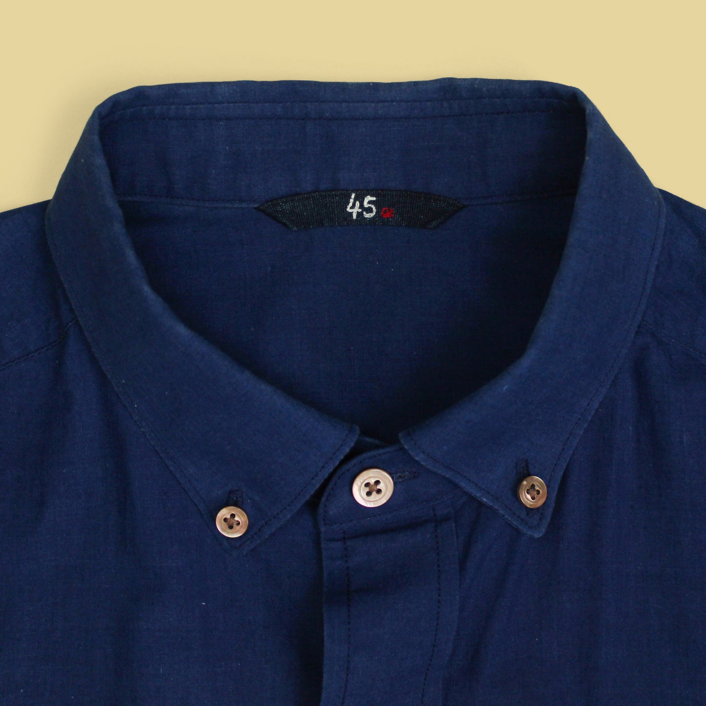 45R Indigo-Dyed Cotton Button-Down Shirt