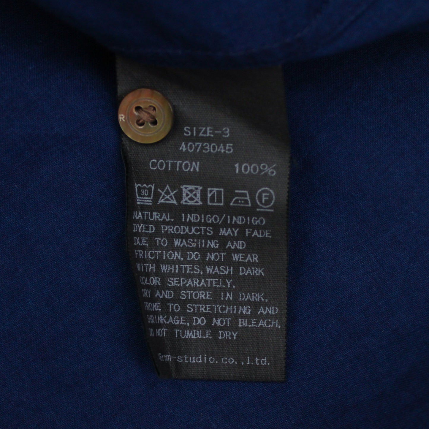 45R Indigo-Dyed Cotton Button-Down Shirt