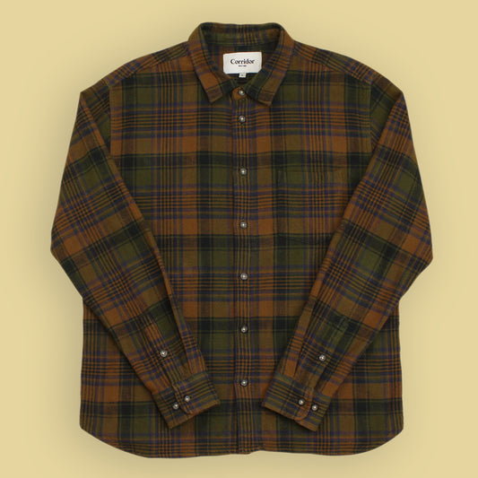 Corridor Plaid Slub Cotton Flannel Shirt