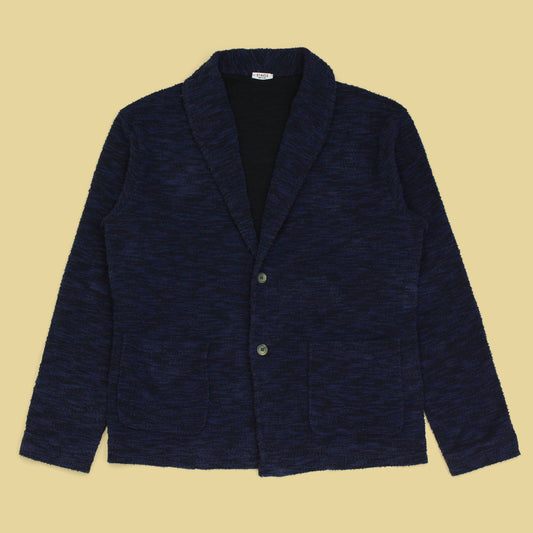 Eidos Cotton Blend Boucle Knit Shawl Collar Cardigan