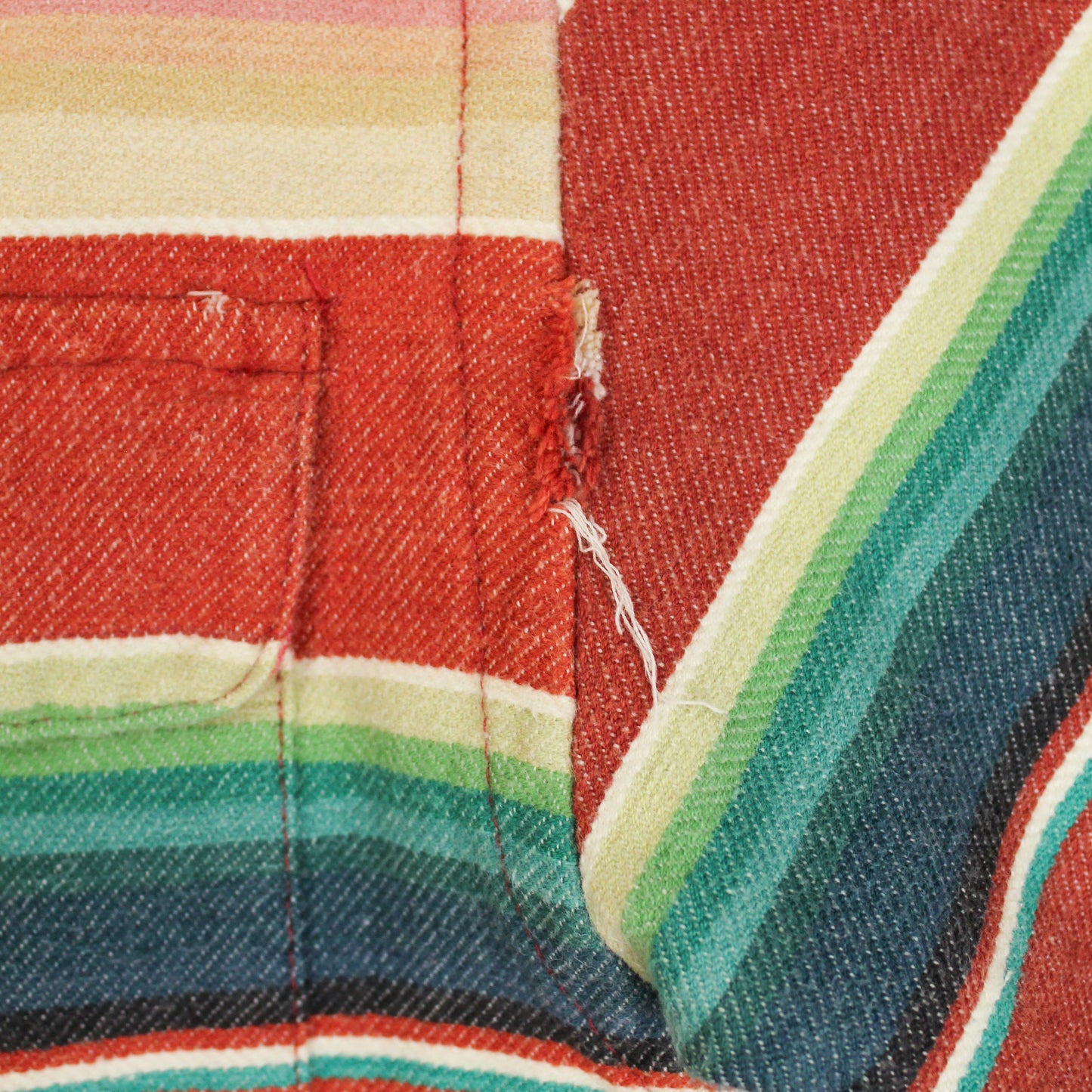 Polo Ralph Lauren Blanket Stripe Cotton Flannel Loop Collar Shirt