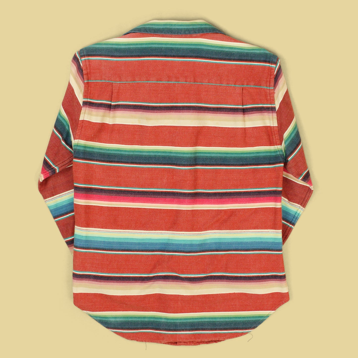 Polo Ralph Lauren Blanket Stripe Cotton Flannel Loop Collar Shirt