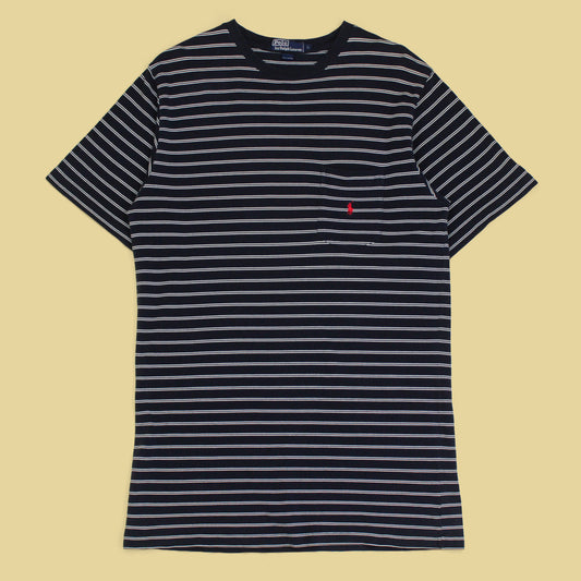 Polo Ralph Lauren Striped Pique Knit Cotton Pocket T-Shirt