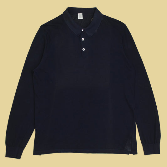 Eleventy Gauze Knit Cotton Polo Shirt