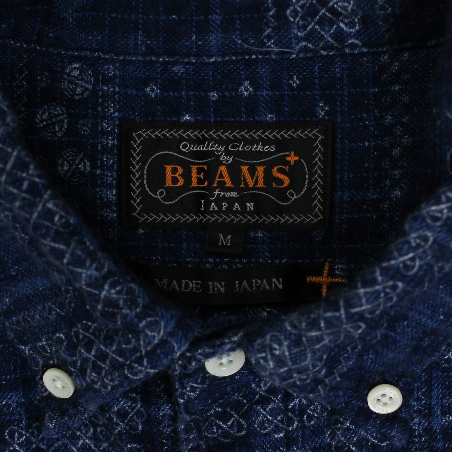Beams Plus Bandana Print Cotton Flannel Button-Down Shirt