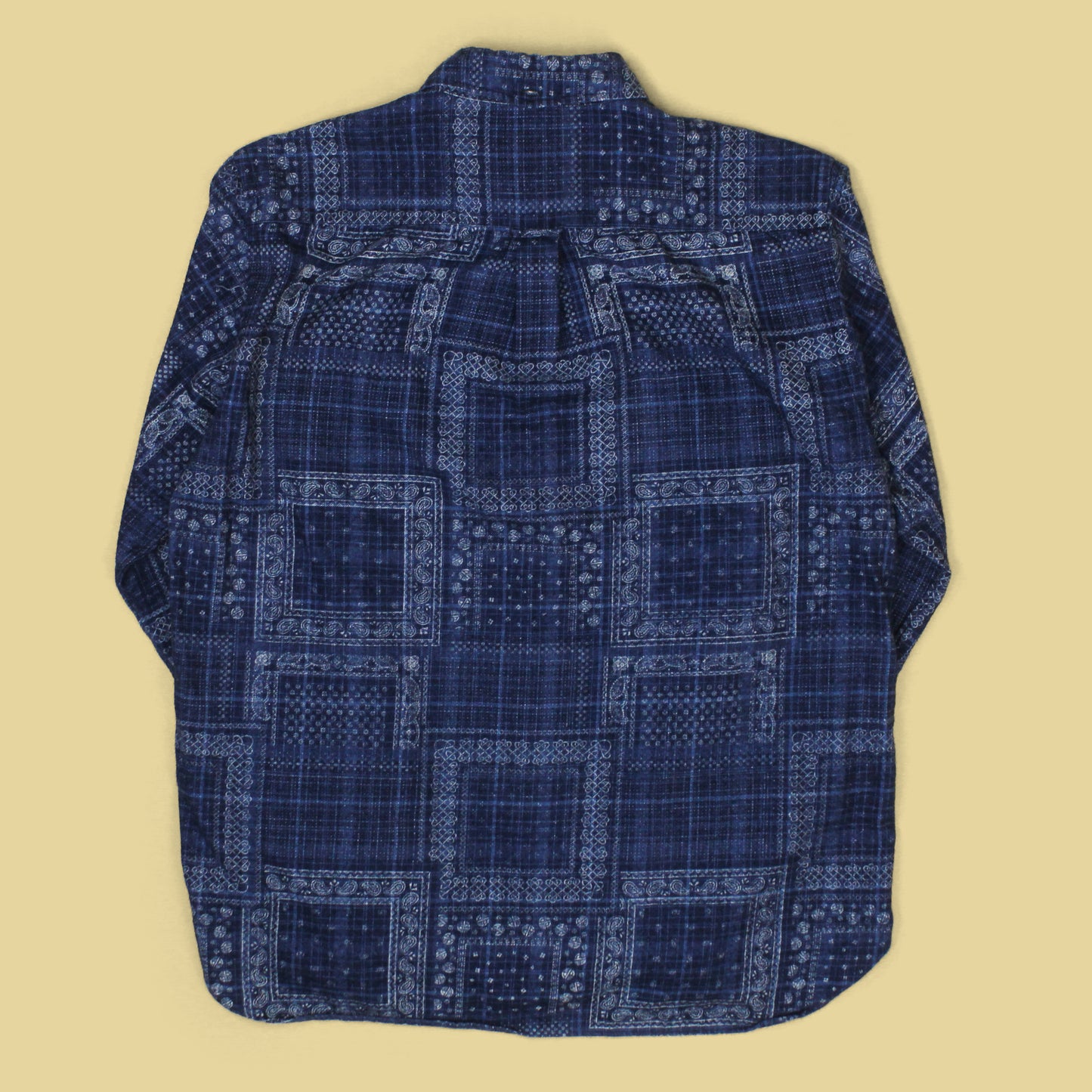 Beams Plus Bandana Print Cotton Flannel Button-Down Shirt