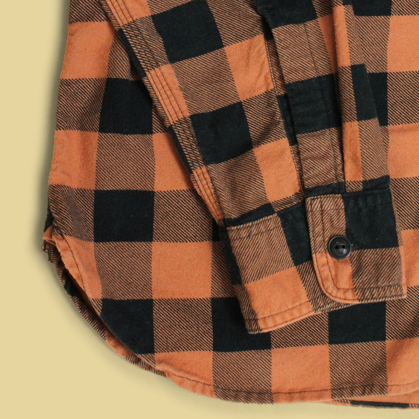 Double RL Buffalo Plaid Print Cotton Flannel Work Shirt