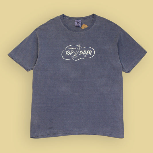Sperry Topsider Logo Print Garment Dyed Cotton T-Shirt
