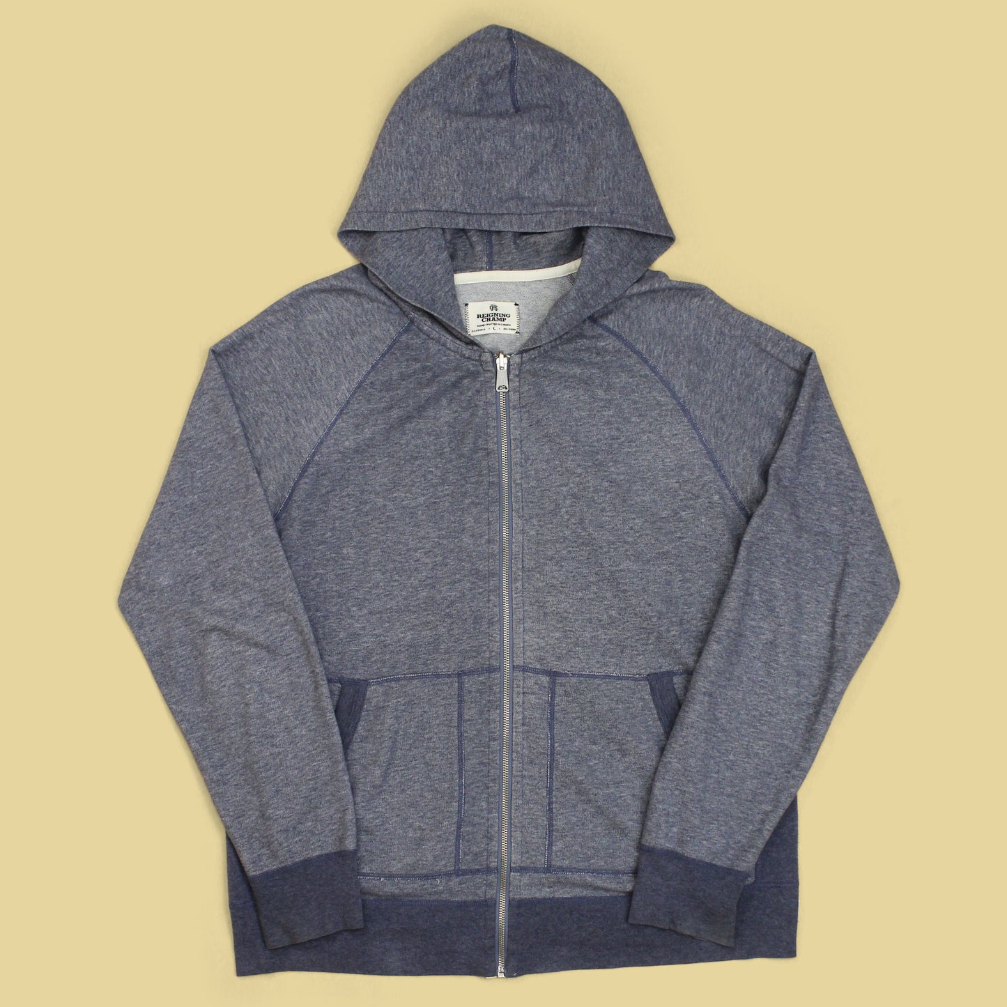 Reigning Champ Lightweight Cotton Loopback Terry Fleece Full-Zip Hooded Sweatshirt