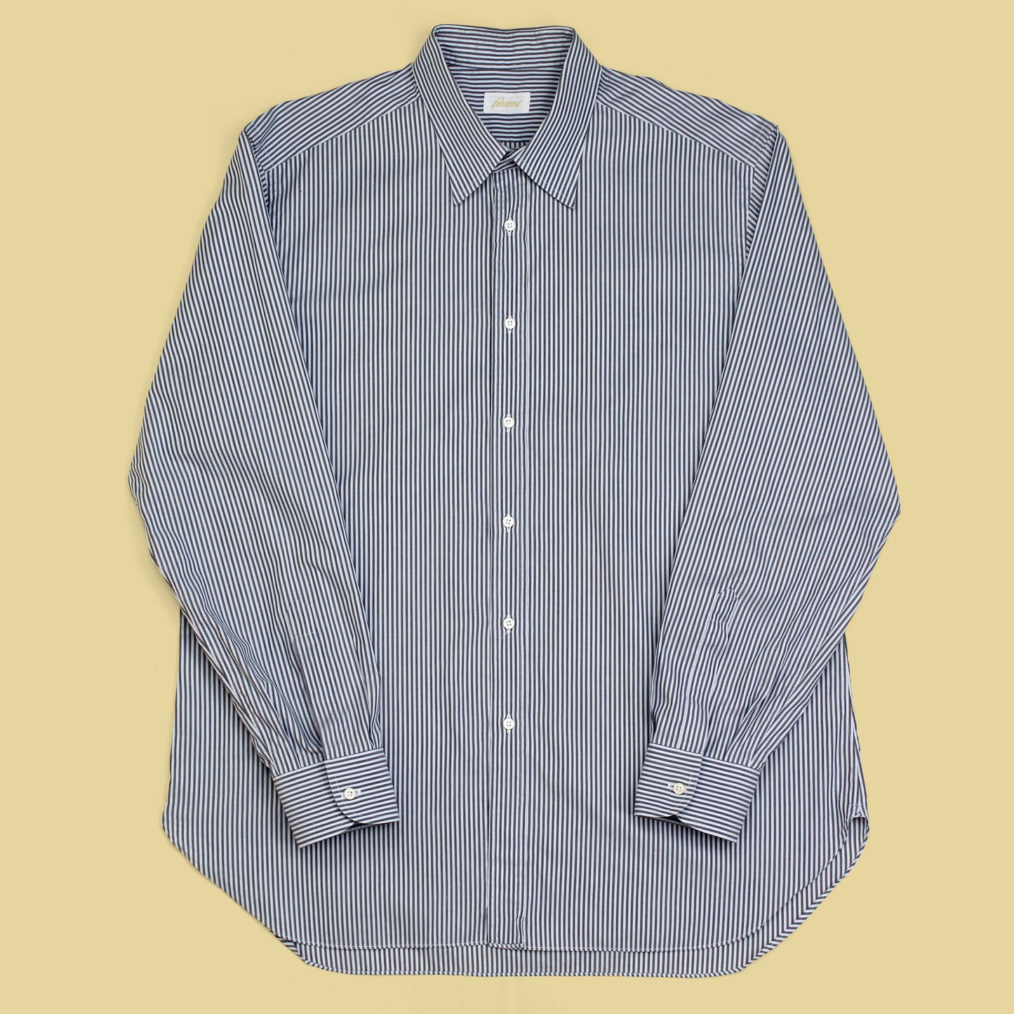 Brioni Striped Cotton Button-Up Shirt