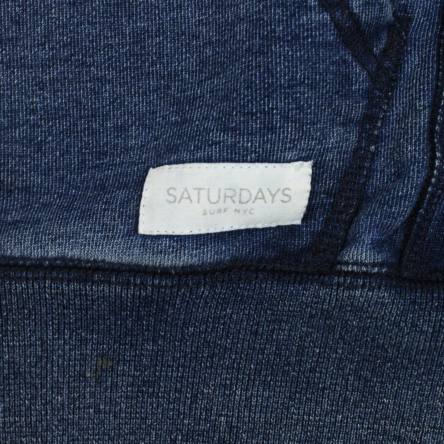 Saturdays Surf NYC Indigo-Dyed Cotton Loopback Terry Fleece Full-Zip Hooded Sweatshirt