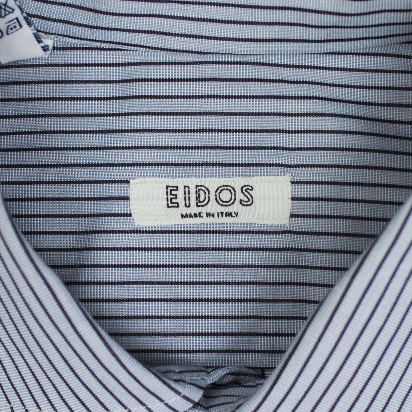 Eidos Striped Cotton Spread Collar Button-Up Shirt