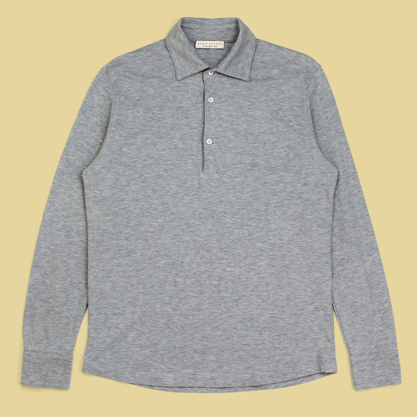 Luca Faloni Pique Knit Cotton Capri Collar Polo Shirt