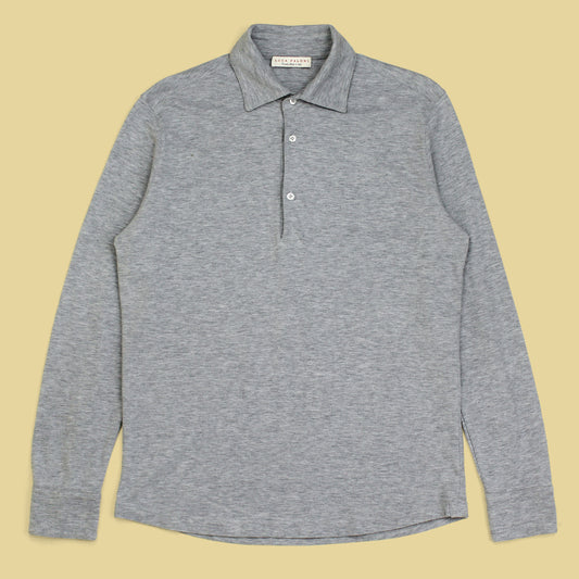 Luca Faloni Pique Knit Cotton Capri Collar Polo Shirt